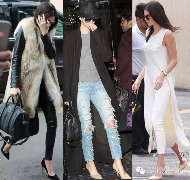 肯豆穿一字鞋 (肯豆穿玫粉色鞋)