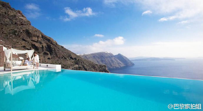 圣托里尼酒店多少钱一晚,圣托里尼大理酒店无边泳池