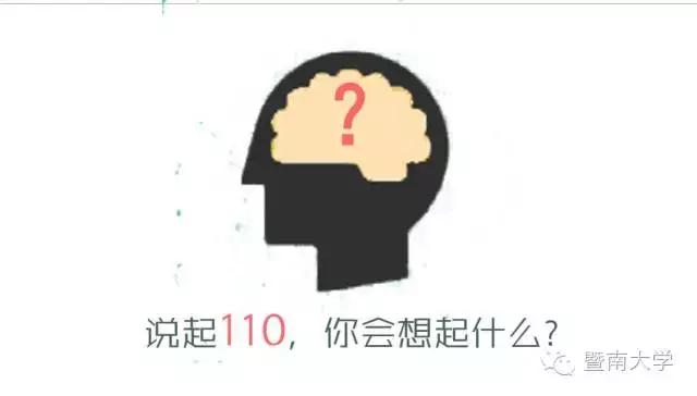 暨南大学跟你一起玩脑筋急转弯：说起110，你能联想到什么？