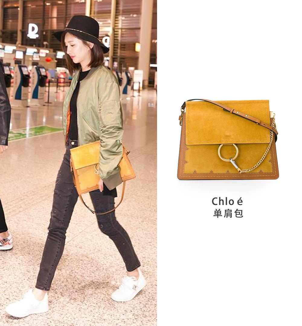 袁姗姗机场时尚穿搭,袁姗姗明星穿搭