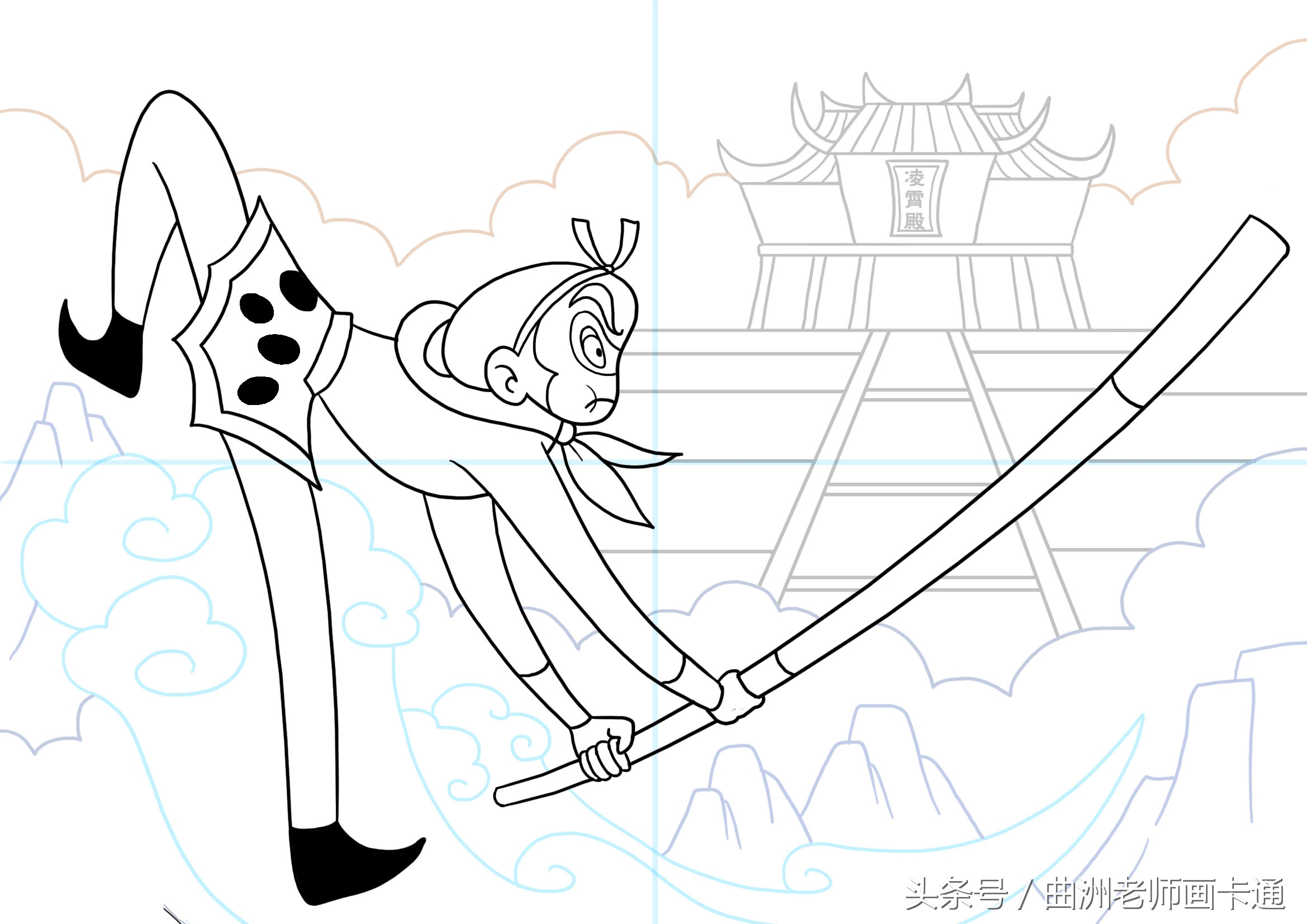 幼儿园西游记角色孙悟空怎样画,西游记简图幼儿画孙悟空