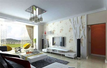 惊艳的客厅背景墙,小户型客厅装修图电视背景墙