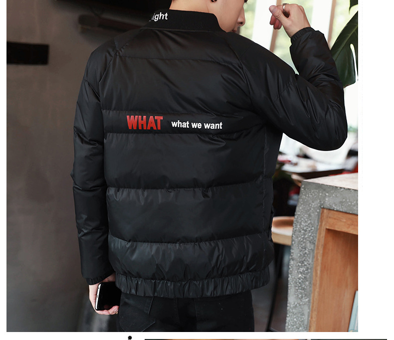 棒球领加厚棉服外套,冬日下的阳光型男