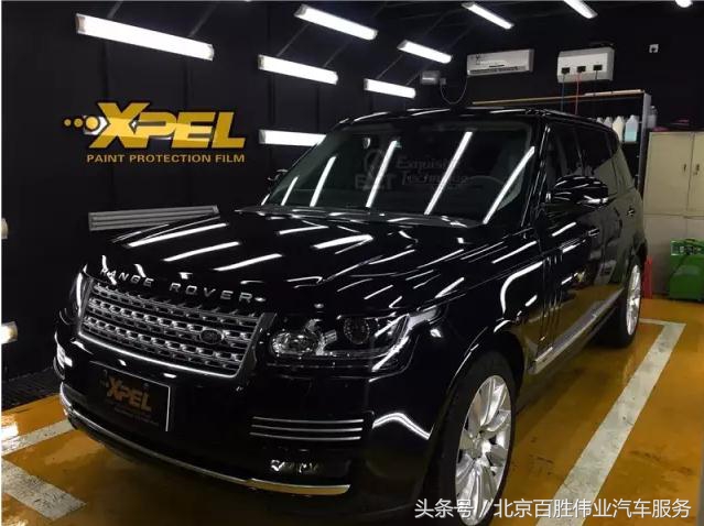 路虎揽胜新车到店施工XPEL漆面保护膜