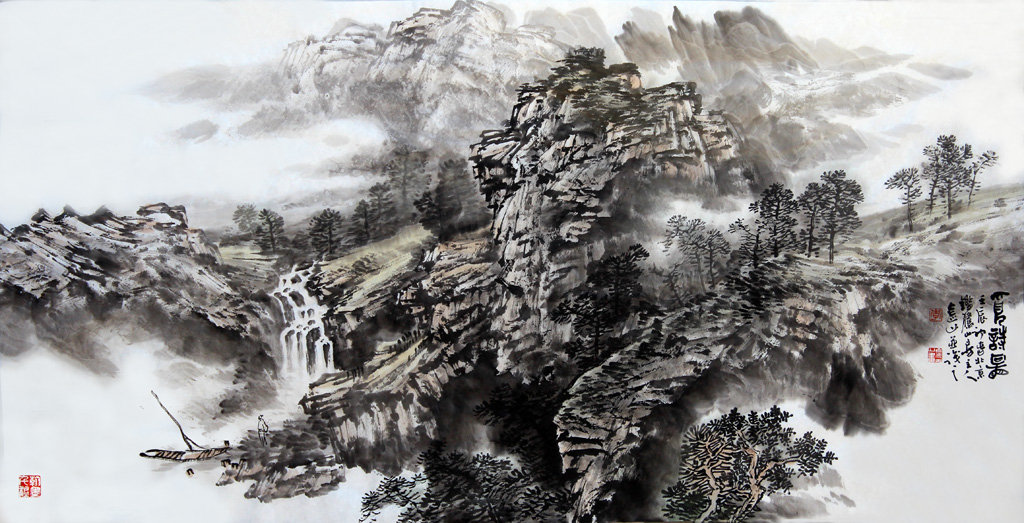 水墨山水画欣赏大全,水墨山水画欣赏贾又福