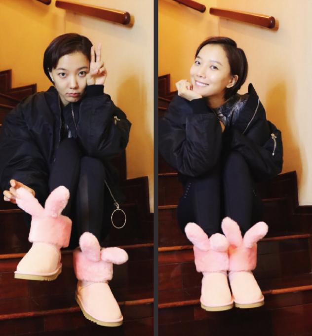 袁姗姗雪地靴视频,袁姗姗穿过膝长靴街拍