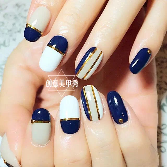 胖手显白简单美甲,短胖手适合做什么美甲