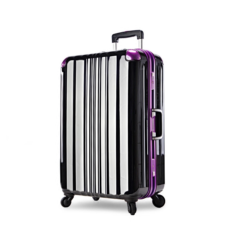 高档便携休闲拉杆箱万向轮行李箱,铝框高颜值万向轮拉杆箱行李箱