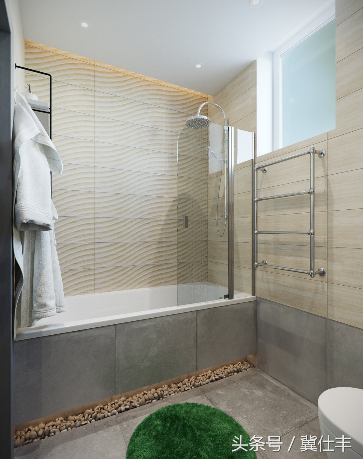 刀把型89㎡两居，老外设计师操刀，瓷砖很出彩，儿童房很温馨