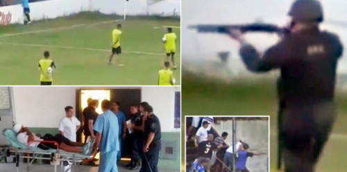 一枪爆头：阿根廷乙级联赛*乱暴**，警察开枪*压镇**，误伤主队替补中场