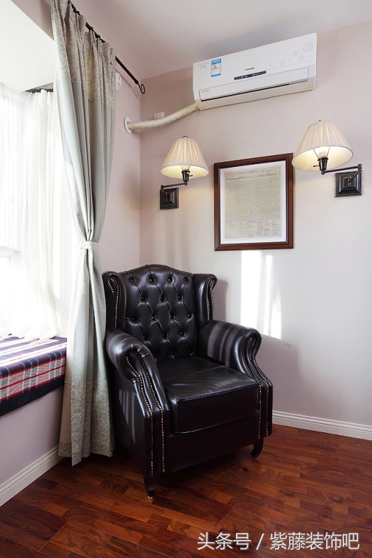 紫藤装饰_美式客厅装修效果图