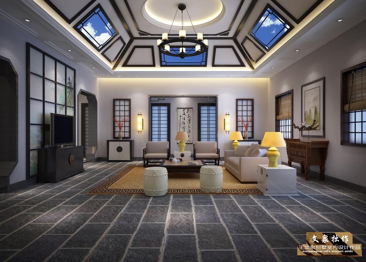 王文泉简欧别墅样板间室内设计,王文泉别墅设计