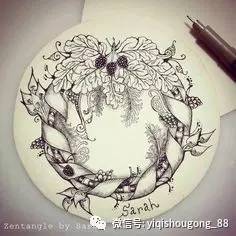 自己画圣诞卡片,圣诞节手工缠绕画