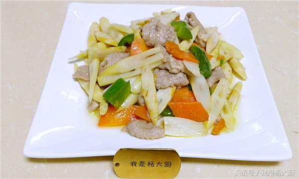 饭店里大厨竹笋炒肉最正宗的做法,家常菜竹笋炒肉的做法开胃下饭