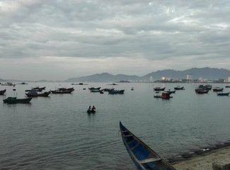 越南芽庄美丽的夜晚,越南芽庄的海上真美