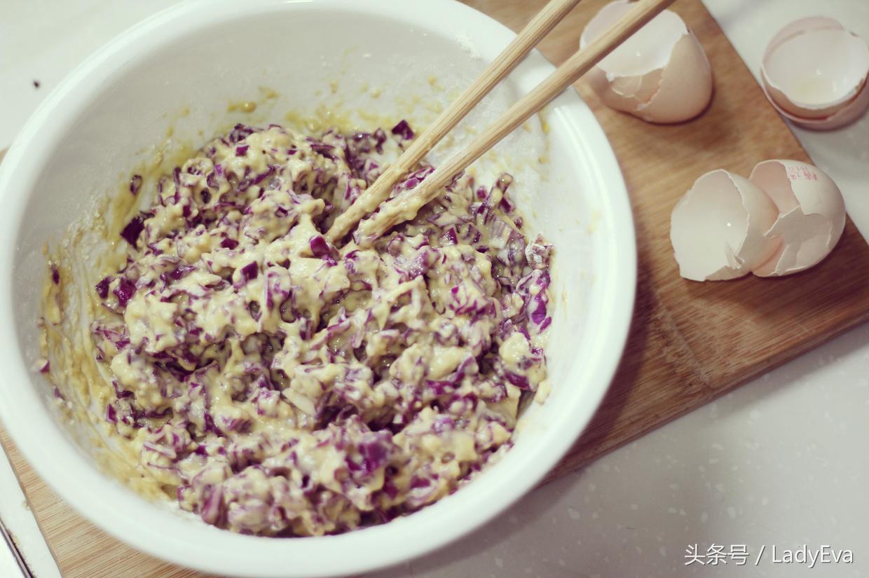 凉拌紫甘蓝清脆爽口健康低脂,紫甘蓝最好吃低脂高蛋白食物