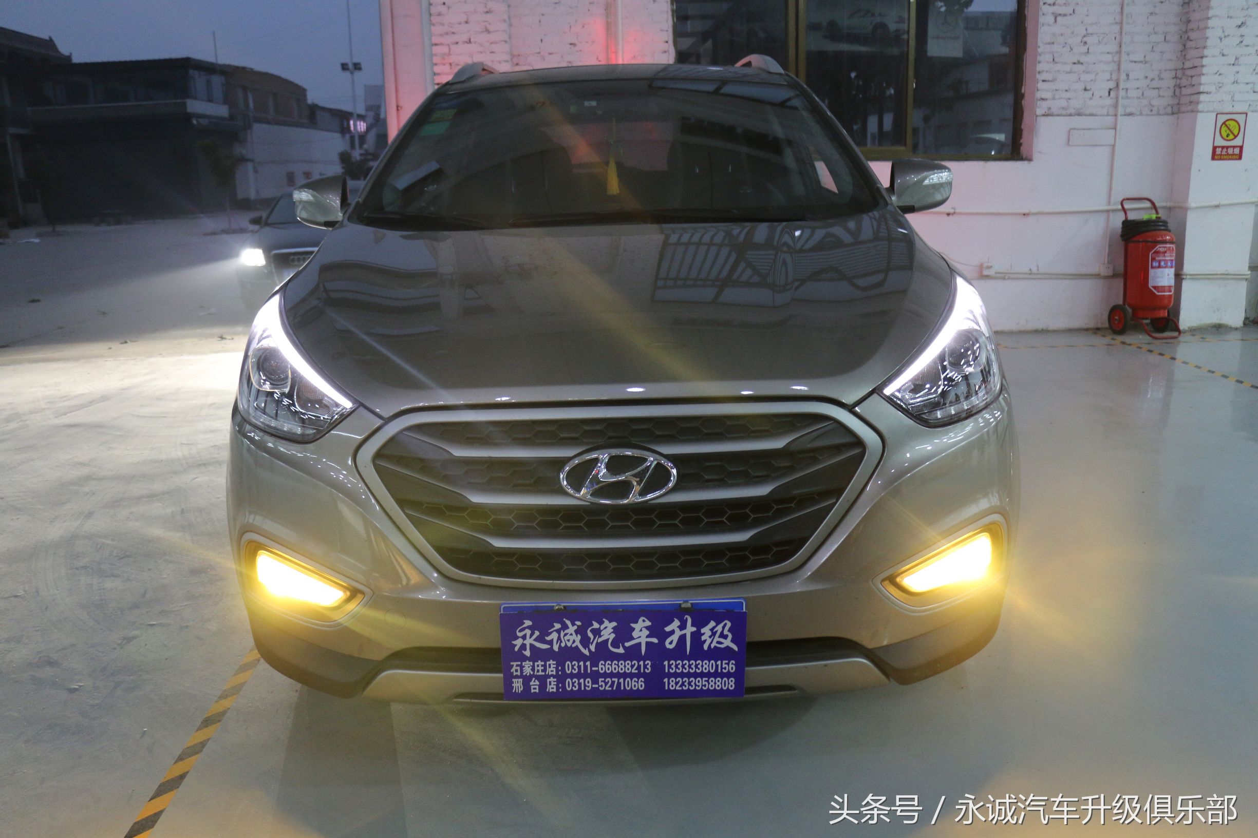 索九顶配led大灯,索九定制大灯