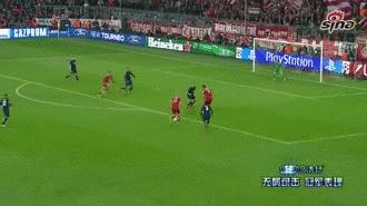 罗本和穆勒挡拆gif,2010罗本错失单刀gif