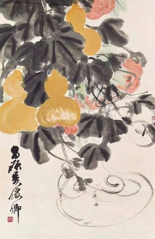 福禄双全葫芦如意图,真迹字画葫芦图案大全