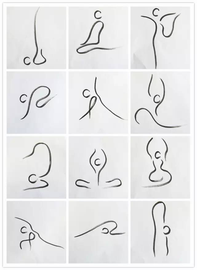 瑜伽小人体式画法教学,如何画瑜伽体式小人