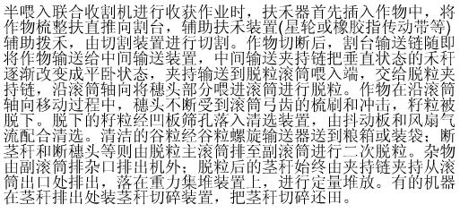 联合收割机脱粒过程怎么样,谷物收割机是怎么脱粒的