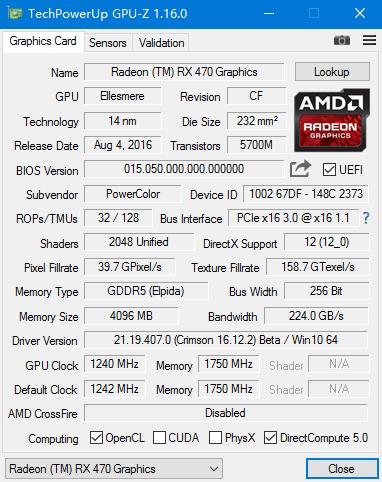 迪兰rx470d酷能4g,迪兰rx4704g