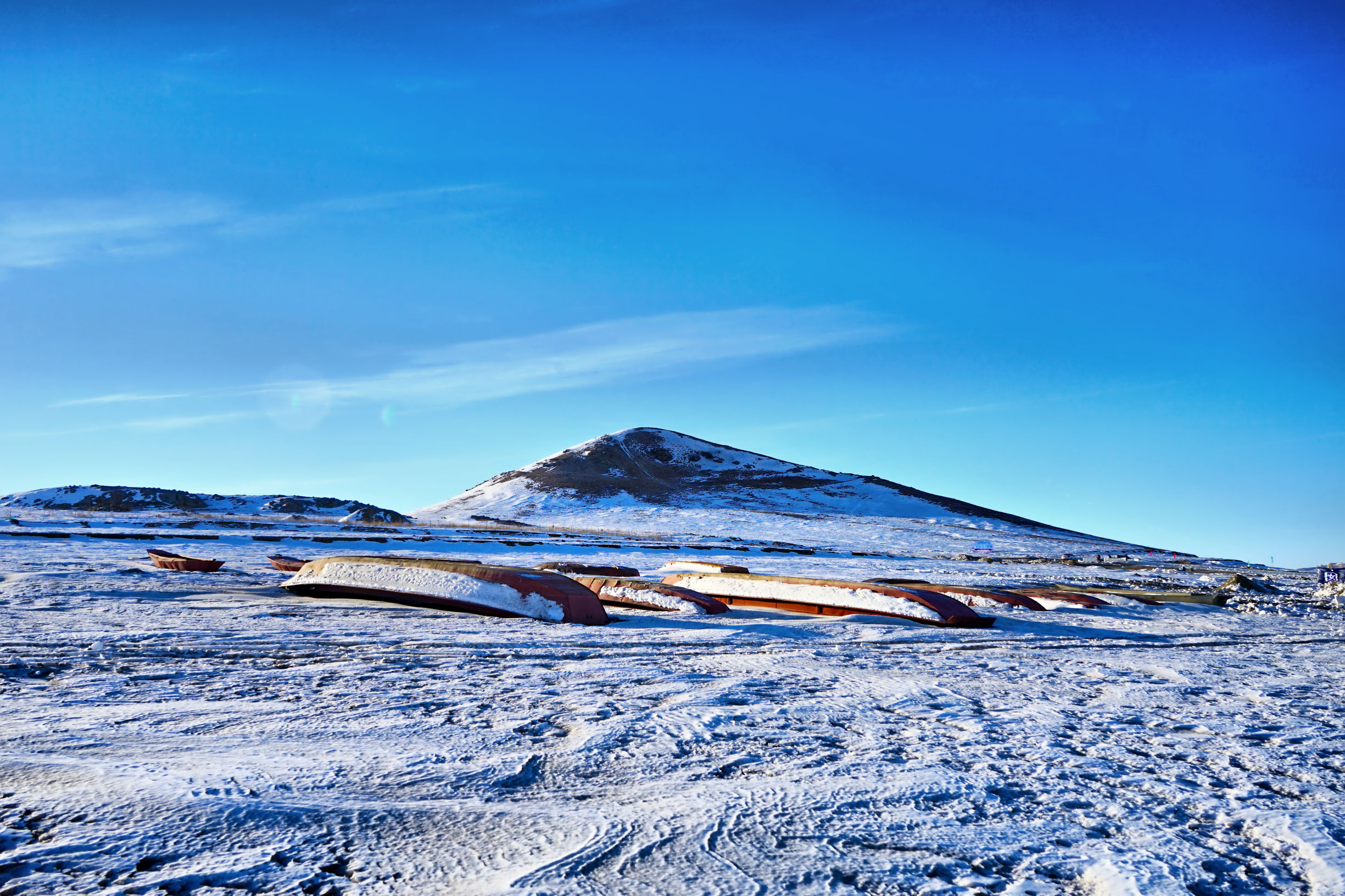 穿越内蒙古大草原雪景,来内蒙古大草原看雪