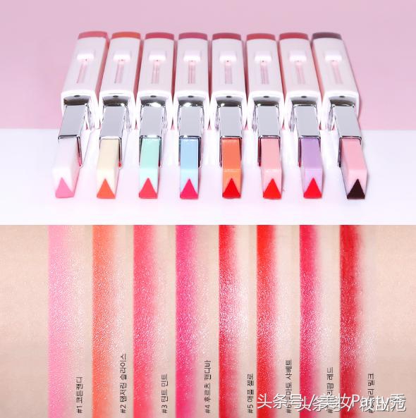 兰芝v型双色唇膏真人试色,兰芝双色唇膏11号色怎么涂