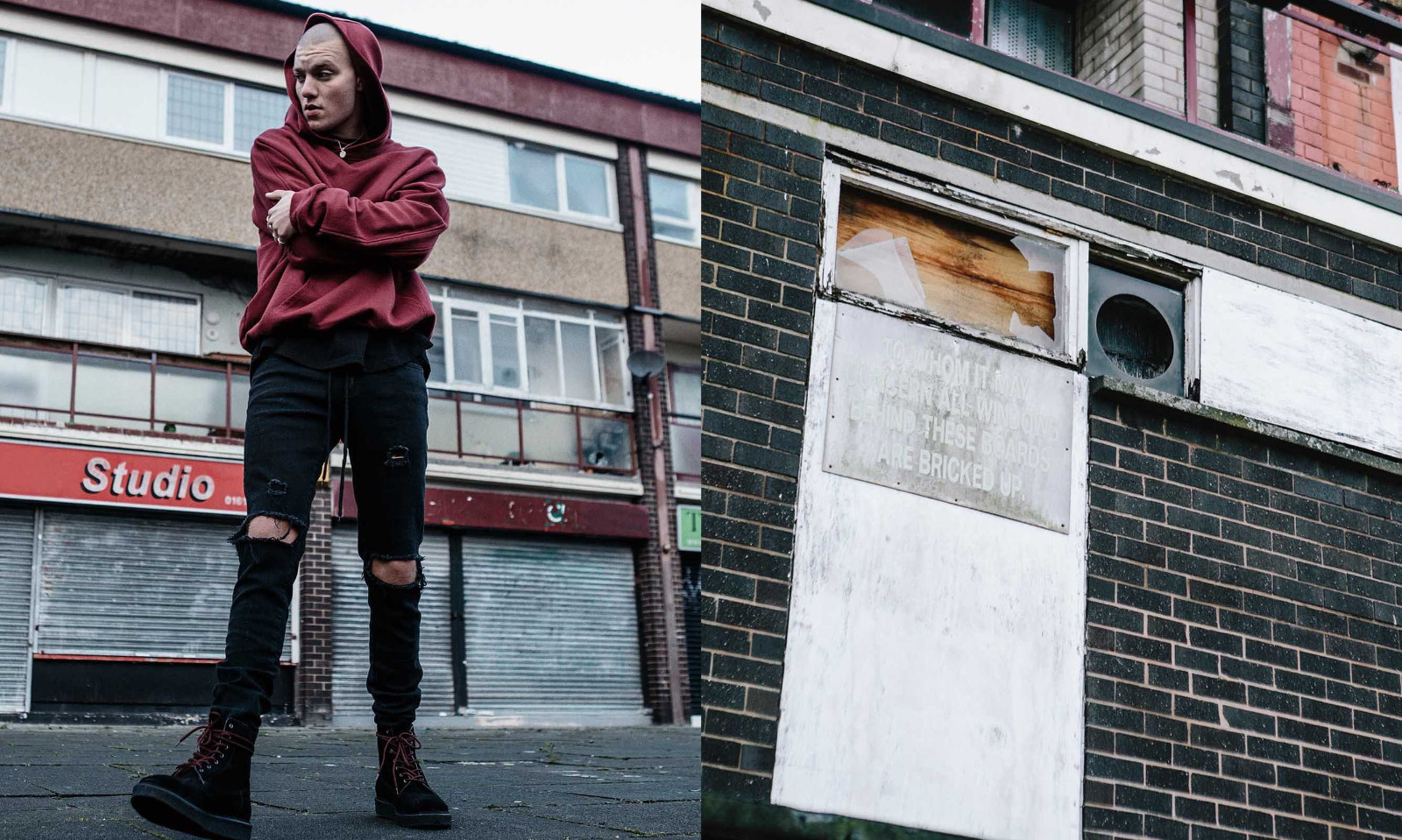 高街潮牌牛仔破洞外套,潮牌高街风字母印花破洞卫衣男女