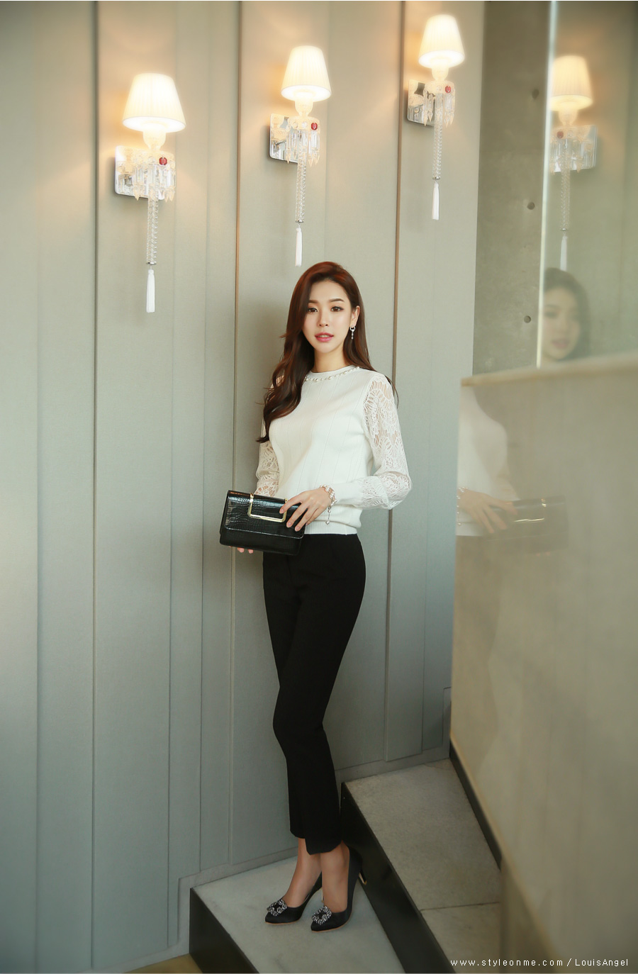 针织连衣裙修身写真艺术照,蓝色针织吊带甜美少女写真