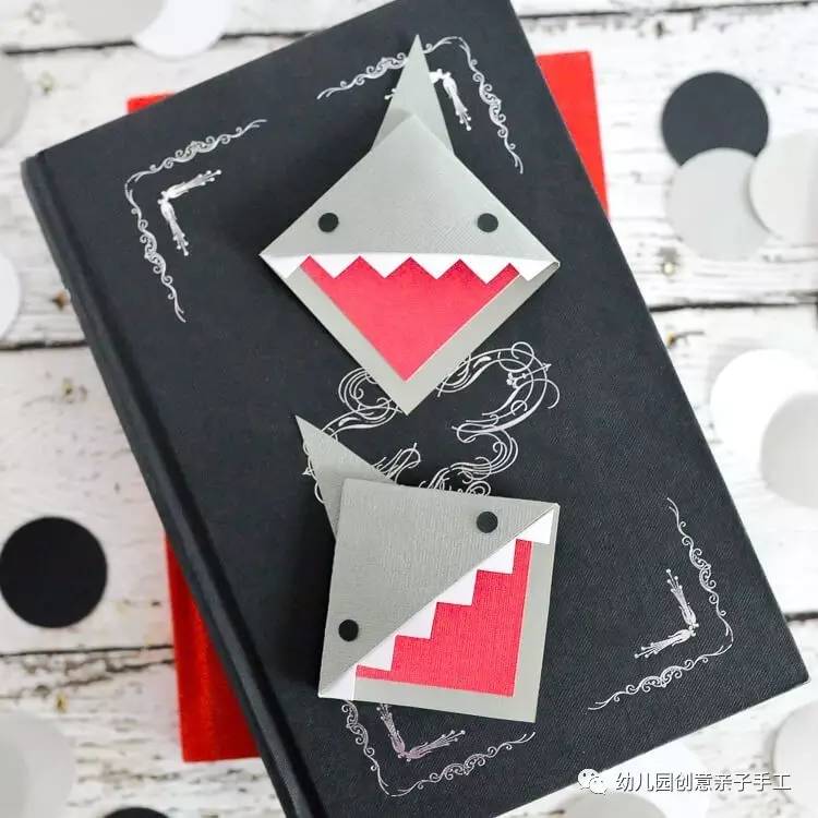 幼儿园手工折纸大鲨鱼,幼儿园手工鲨鱼折纸