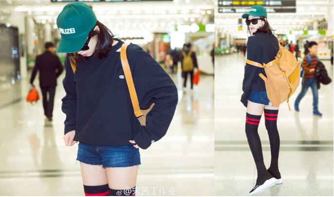 杨幂宋茜鹿晗,杨幂跑男戴的帽子