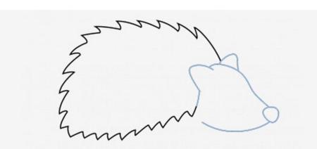 刺猬简笔画简单又漂亮,刺猬简笔画冬眠