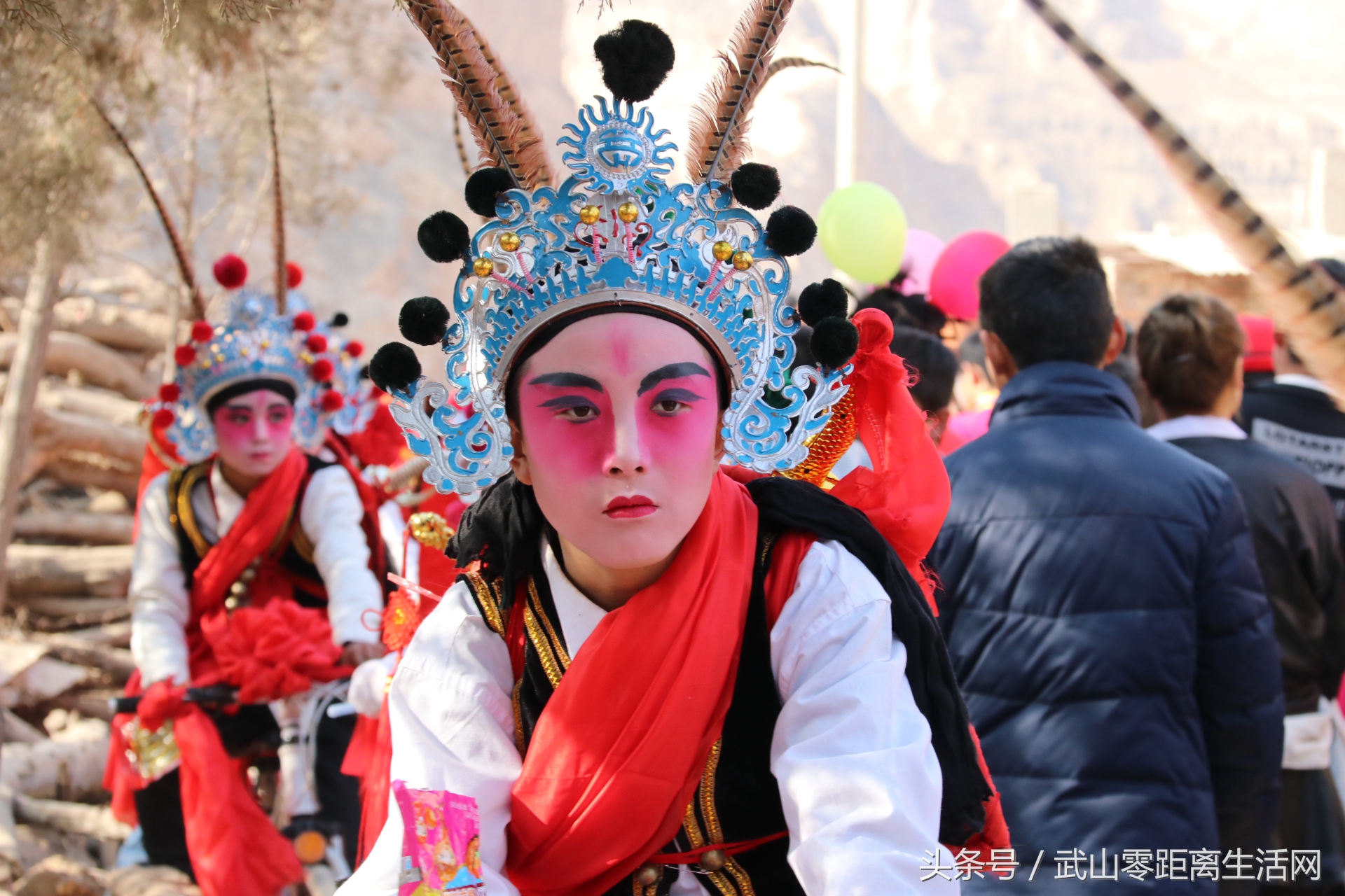 武山秧歌航拍,武山秧歌耍马