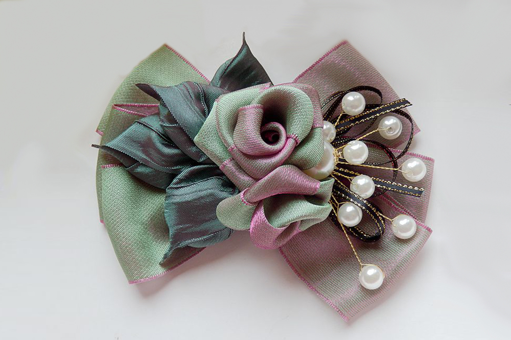 手工发饰diy仿真花朵,玫瑰花手工发夹