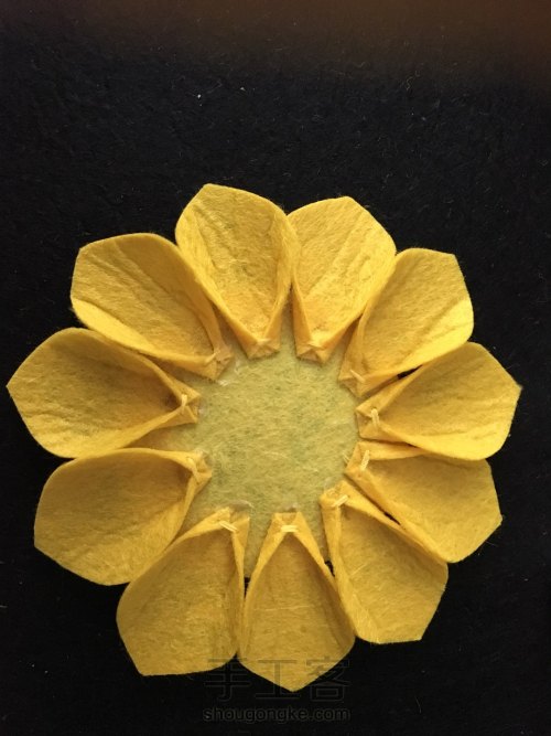 不织布太阳花教程,不织布太阳花制作图解