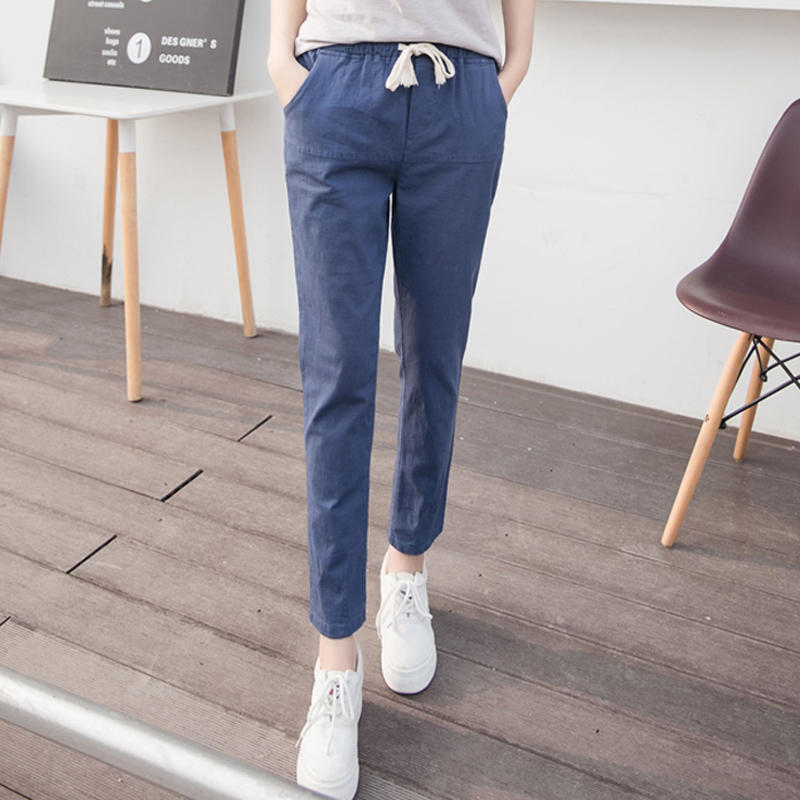 休闲宽松哈伦裤减龄气质又时尚,秋冬哈伦裤潮女中年