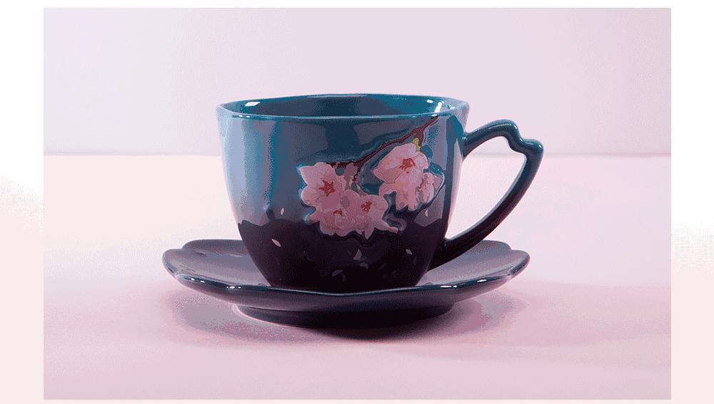 星巴克樱花杯直播间,星巴克限定樱花咖啡饮品