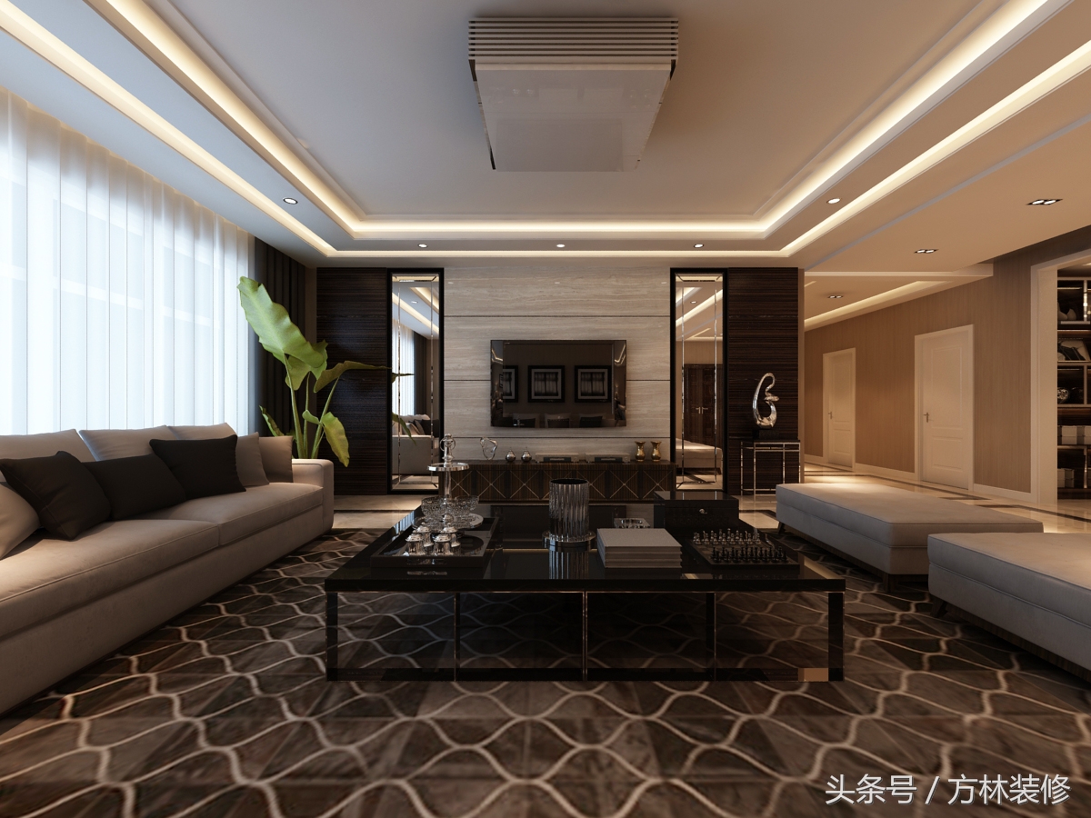 沈阳方林装修全包96平,沈阳方林装饰现代简约