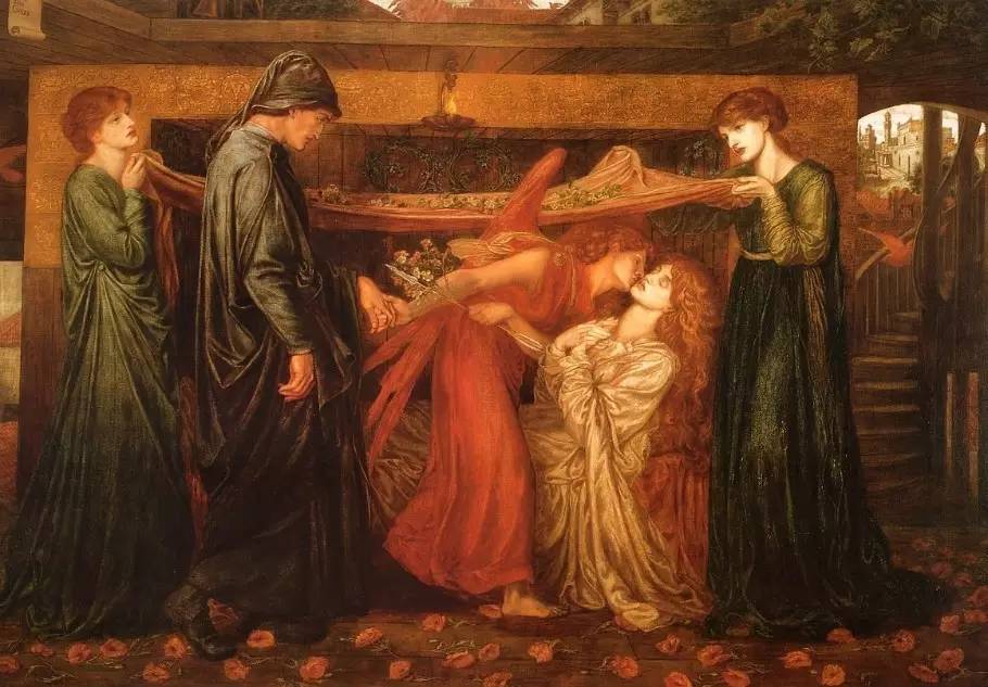 他画的女子像迷失森林里的仙女