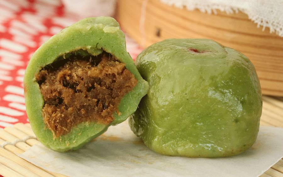 网红青团咸蛋黄肉松青团,蛋黄肉松青团推荐