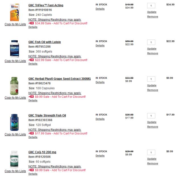 55专享!GNC健安喜官网:精选葡萄籽、辅酶Q等特卖低至$6.99!