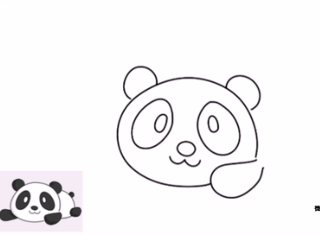 数字6画熊猫简笔画,简笔画儿童3-6岁简单熊猫