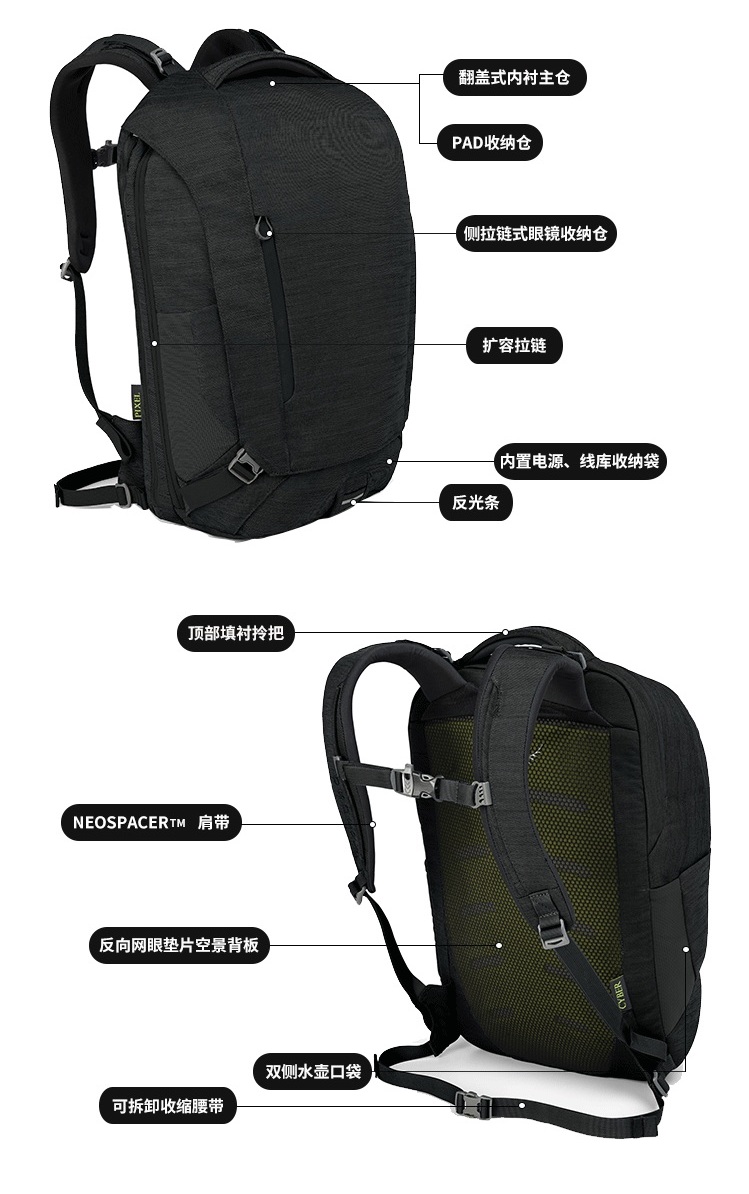 适合旅行的带背负系统双肩包推荐,轻便出行大牌双肩包