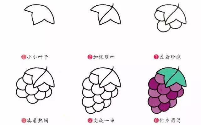 简笔画儿童3-6岁简单入门水果图解,水果和水果切面简笔画