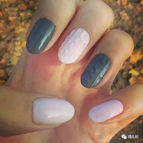 新娘美甲裸色系短甲,最近新娘美甲火爆款