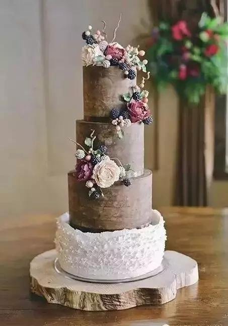 翻糖结婚十周年蛋糕,婚礼翻糖蛋糕ins