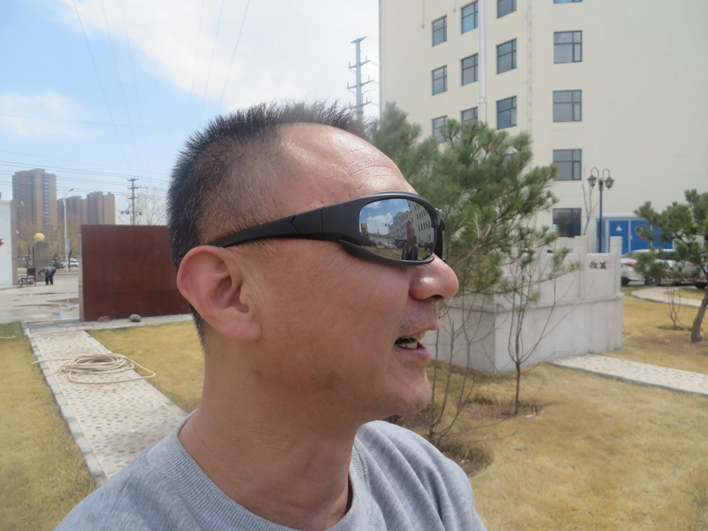 时尚防眩光运动眼镜,弧形环抱运动眼镜