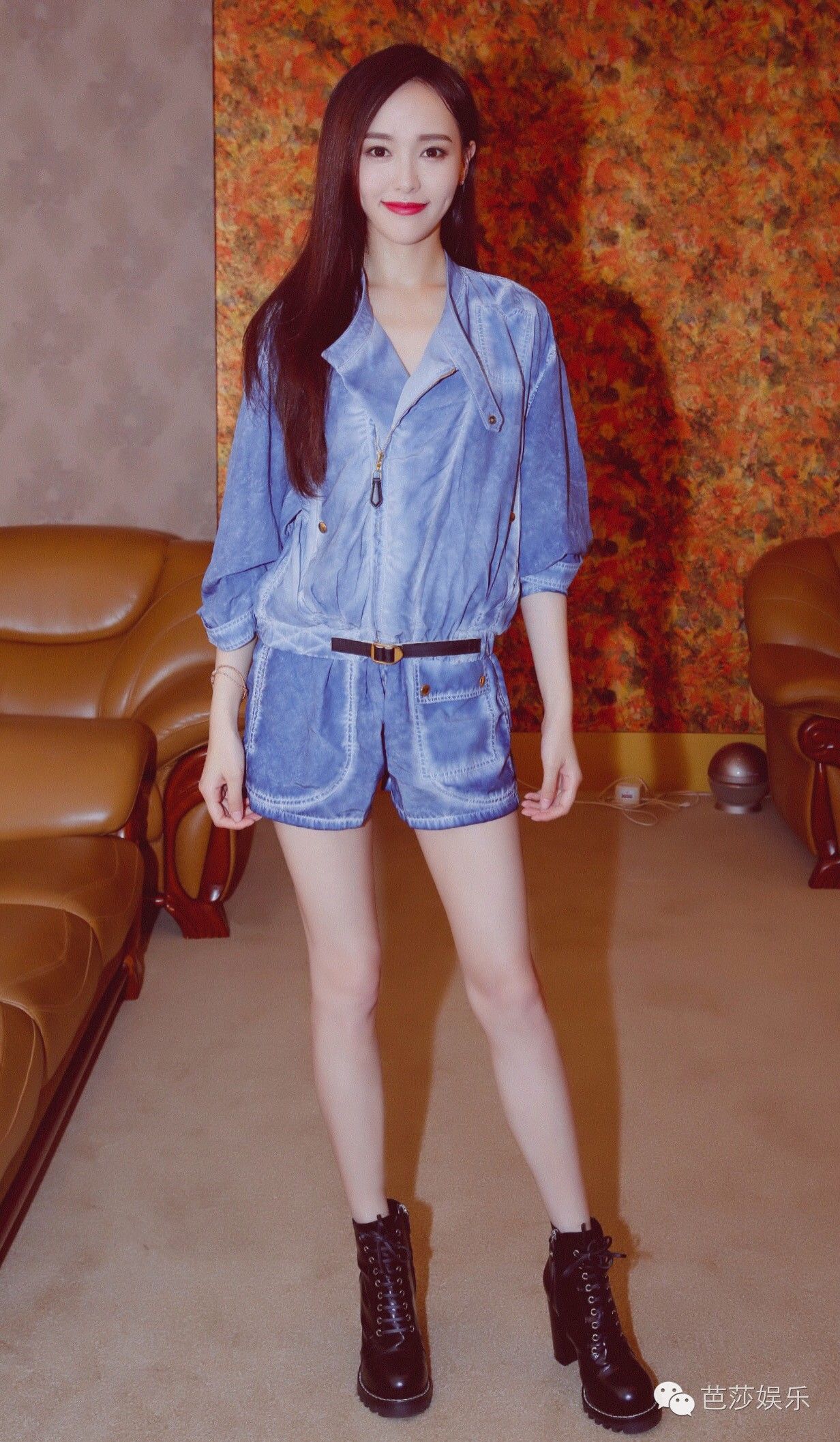唐嫣休闲短靴搭配,唐嫣长靴子穿搭