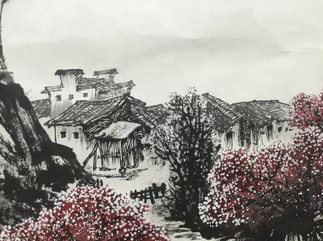 曾刚彩墨山水画技法60分钟视频,曾刚彩墨山水构图示范